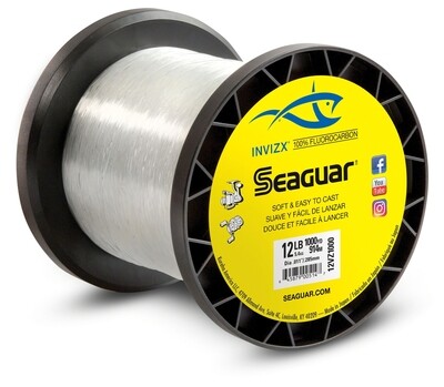 Seaguar 10VZ1000 InvizX 100% Fluorocarbon Main Line 10Lb 1000Yds