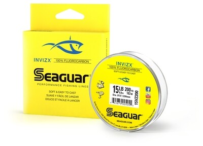 Seaguar 20VZ200 InvizX 100% Fluorocarbon Main Line 20Lb 200Yds