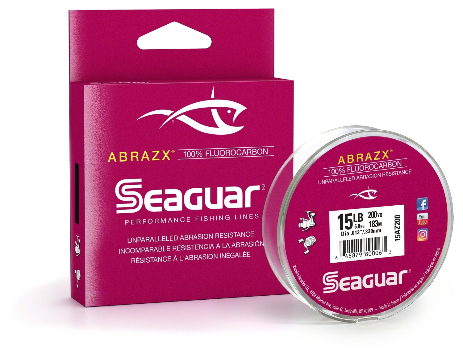 Seaguar AbrazX 10 lb100% Fluorocarbon 200yd