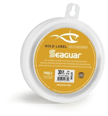 Seaguar Gold Label 100% Fluorocarbon Leader 25 yds 30lb