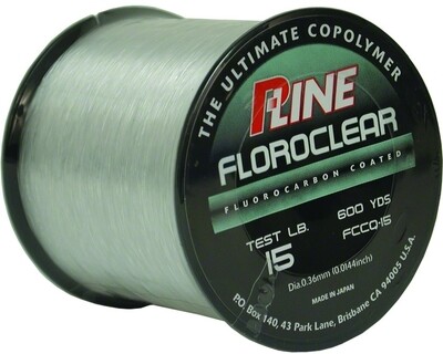 P-Line FCCQ-15 Floroclear Fluorocarbon Coated Mono 15lb 600yd Clear