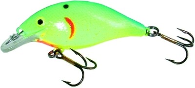 	Luhr Jensen  Speed Trap Crankbait, 2 1/4&quot;, 1/8 oz, Chartreuse/Blue/Crystal