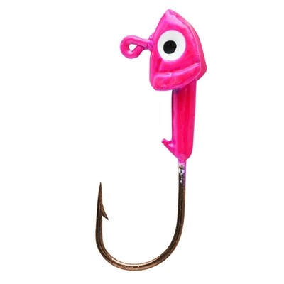  Eagle Claw PFSBH132-13 Panfish Swimbait Head Jig 1/32oz, Pink, 5pk