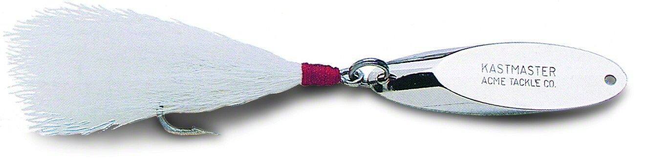 Acme SW131/CH Kastmaster Fishing Lure, 2 oz, Chrome with White