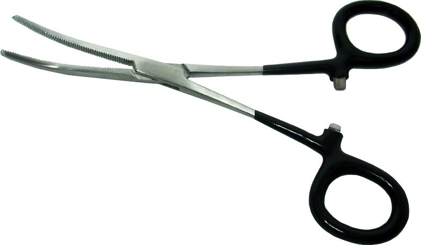 Anglers Choice AH7-610 Big Finger Loops Forceps 7" Curved SS Cushion