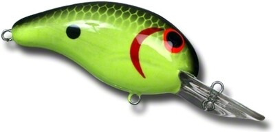 Bandit 282 200 Series Crankbait, 2" 1/4 oz, Chartreuse Black Back