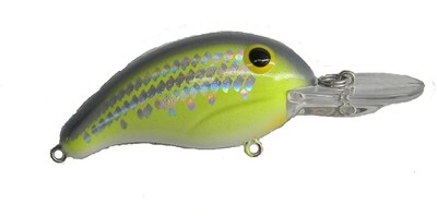 Bandit 2D66 200 Series Crankbait 2", 1/4 oz, Chartreuse Fleck