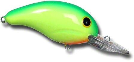 Bandit 319 300 Series Crankbait, 2" 3/8 oz, Chartreuse/Green Back