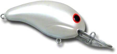 Bandit 309 300 Series Crankbait, 2" 3/8 oz, Pearl/Red Eye, Floating