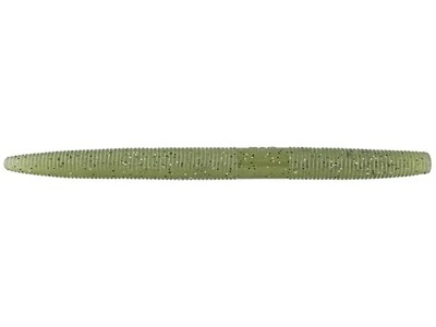  Senko Worm, 4", 10pk, Smoke with Large Black/Blue/Small Chartreuse