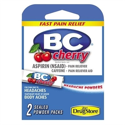 BC 1735 Aspirin Headache Powder - 2 Sealed Powder Packs