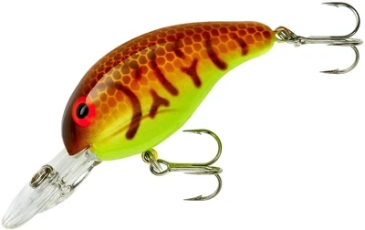 Bandit 341 300 Series Crankbait, 2" 3/8 oz, Crawfish/Chartreuse Belly
