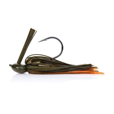 Berkley BJGFL5/8-BMCR PowerBait Scented Silicone Skirt, Broad Arkie-Style Head , Fusion 19 5/0 Hook,Weedguard, 5/8oz Bama Craw