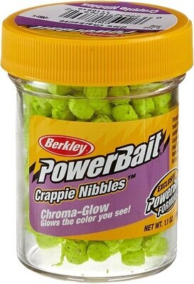 Berkley CNGC PowerBait Chroma-Glow Crappie Nibbles Glow Chartreuse