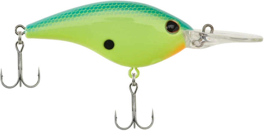 Berkley Frittside, 2-3/4 &quot; , 1/2oz, 7-10 Ft , #2 Hooks, Blue Chartreuse