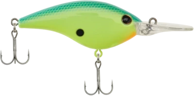 Berkley Frittside, 2-3/4 &quot; , 1/2oz, 7-10 Ft , #2 Hooks, Blue Chartreuse
