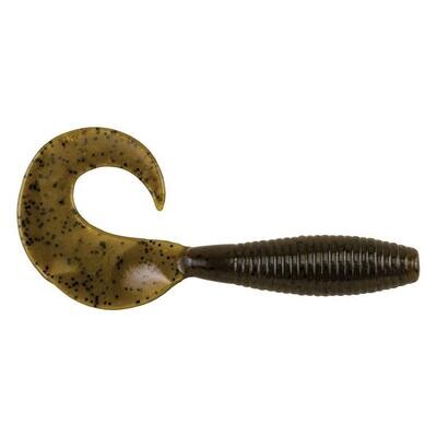 Berkley PBBG4-GP PowerBait Power Grubs, bulky body for presence and rigging, 4&#39;&#39; 10 Pkg Ct, Green Pumpkin