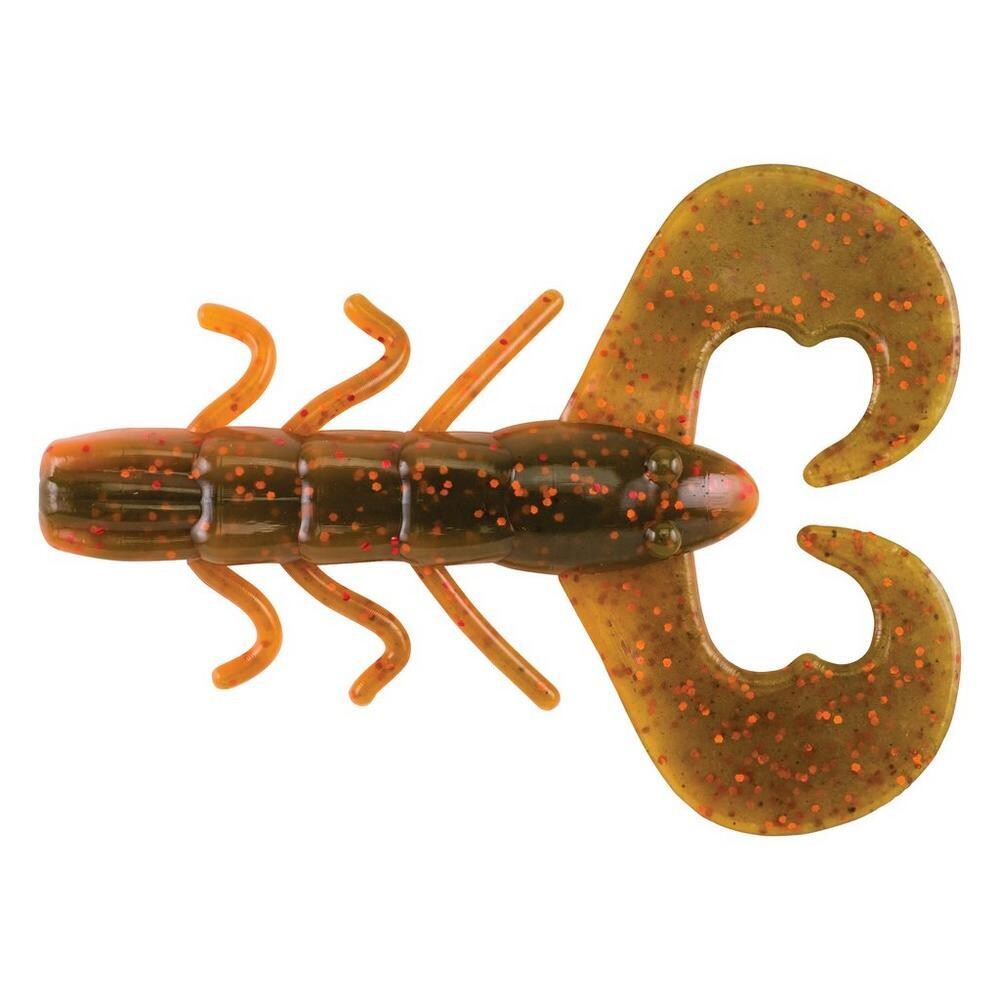 Berkley PBCB3-WCOR PowerBait Chigger Bug, 3&#39;&#39; 10 Pkg Ct, Watermelon Copper/Orange w/Red