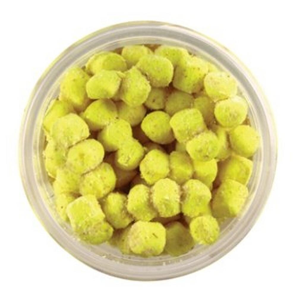 Berkley PowerBait Chroma-Glow Crappie Nibbles Glow Yellow 1.1oz Jar
