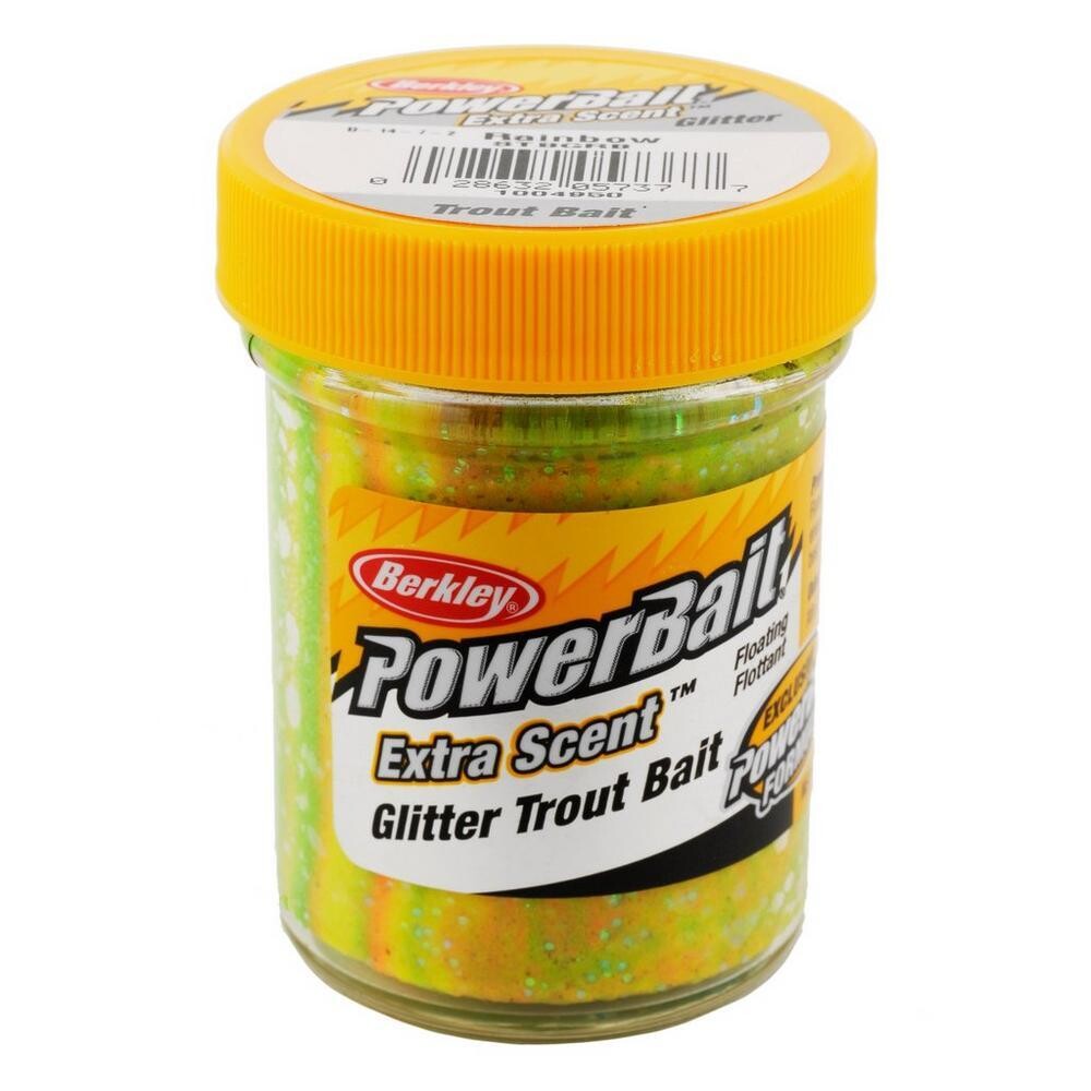 Berkley STBGRB PowerBait Glitter Trout Bait Rainbow 1.75oz Jar