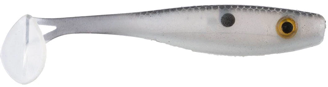 Big Bite 35SWTM-01 Suicide Shad Soft Swimbait, 3 1/2", Pearl, 5/Pack
