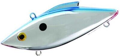 Bill Lewis Tiny Trap Chrome Lipless Crankbait, 1 3/4", 1/8 oz, Chrome Blue Back, Sinking