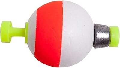 Billy Boy  Round Foam Float Snap-On 1" Red/White