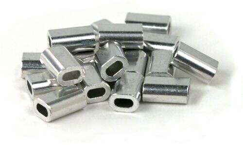 Billfisher .8AL-100 Aluminum Single Sleeves 50-60Lb 100Pk