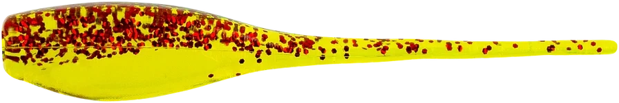 Bobby Garland BS149-18 Baby Shad 2", Chartreuse/Red Glitter, 18/Bag