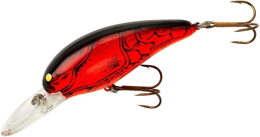 Bomber B05AXC5 Model A Crankbait, 1 7/8", 1/5 oz, Apple Red Crawdad