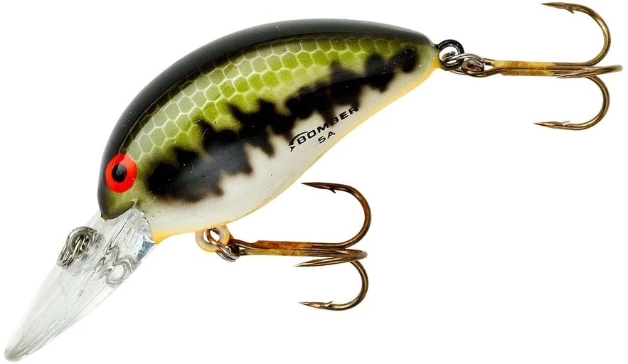 Bomber B05ABBO Model A Crankbait, 1 7/8", 1/5 oz, Baby Bass/Orange