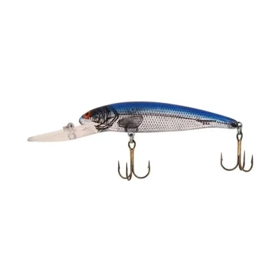 Bomber B24AXS1L Deep Long A Minnow 3 1/2&quot;, 3/8 oz, Silver Flash/Blue