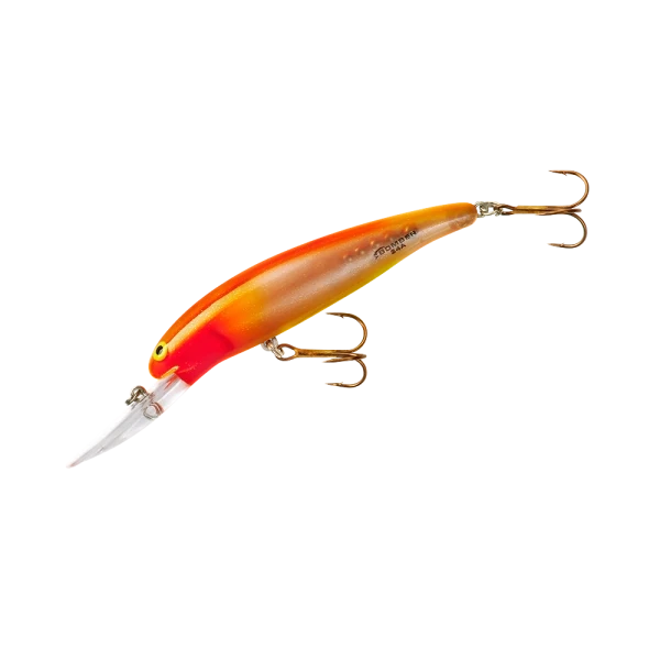 Bomber B24A453 Deep Long A Minnow 3 1/2&quot; 3/8 oz, Orange Crush