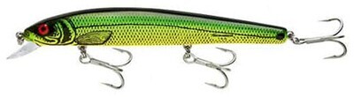 Bomber BSW16A-XM7 Heavy Duty Long A Lure, 6&quot;, 7/8 oz, Fire River Minnow