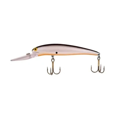 Bomber B25APBO Deep Long A Minnow 4-1/2&quot;, 3/4oz, Prl/Blk To Grey BA Minnowck/Org