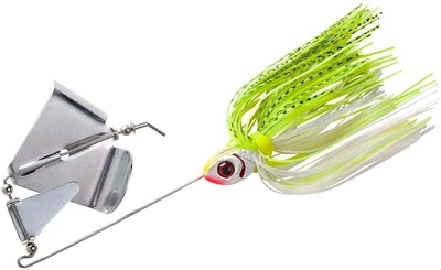 Booyah BYB14-606 Buzz Bait, 1/4 oz White/Chartreuse Shad
