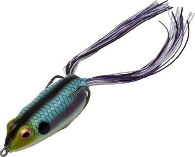 Booyah BYPC3908 Pad Crasher Hollow Body Frog, 2 1/2&quot;, 1/2 oz, Aqua Frog