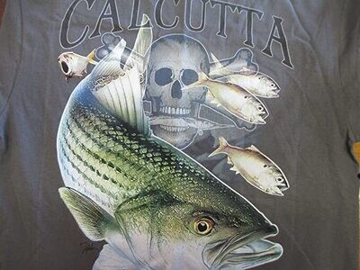 Calcutta CS-CAL37XL T-Shirt Smoke Fade Logo Striper XL Short Sleeve