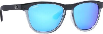 Calcutta CY1BM Cayman Sunglasses Shiny Black Frame Fade to Blue Blue