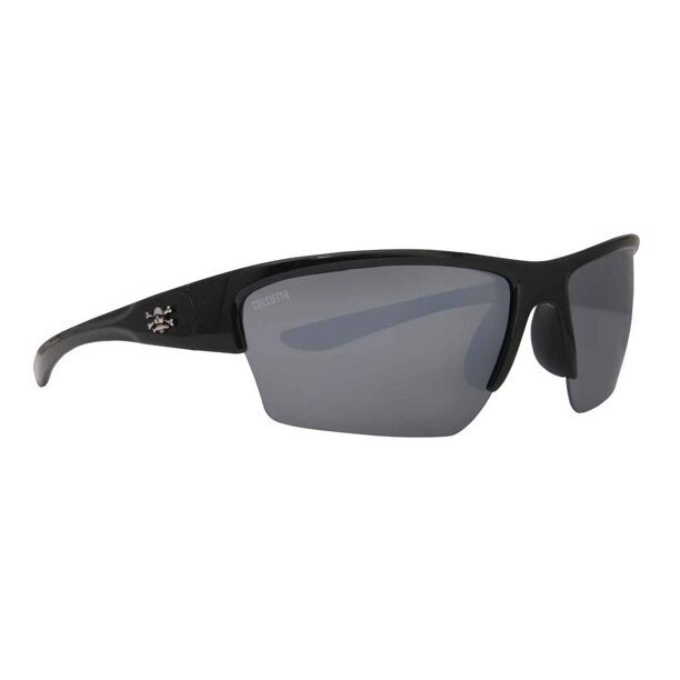 Calcutta G1SM General Sunglasses Shiny Black Frame Silver Mirror Lens