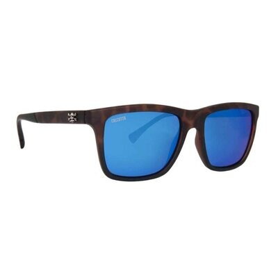 Calcutta IF1BMMTORT Intruder Sunglasses Matte Tortoise Fade to Black Frame Blue Mirror Lens