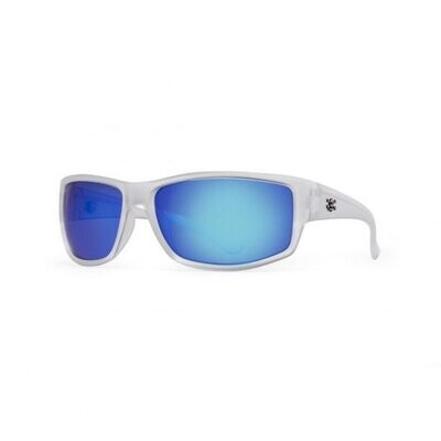 Calcutta R1CBM Rip Sunglasses Crystal Frame Blue Mirror Lens 62mm