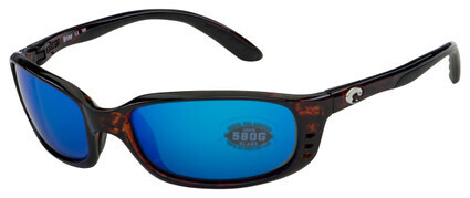Costa BR10OBMGLP Brine Sunglasses 580G Blue Mirror, Tortoise Nylon