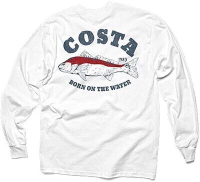 Costa BIGR13CH Big Red Long Sleeve T-Shirt Charcoal X-Large