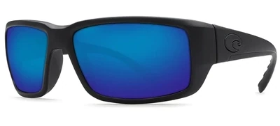 Costa TF01OBMGLP Fantail Sunglasses 580G Blue Mirror, Blackout Nylon