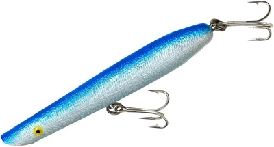 Cotton Cordell C6620 Pencil Popper Topwater Bait, 6&quot;, 1 oz, Pearl/Blue, Floating
