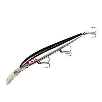 Cotton Cordell CD904 Deep Diving Red Fin, 5&quot;, 5/8 oz, Chrome/Blackback, Floating