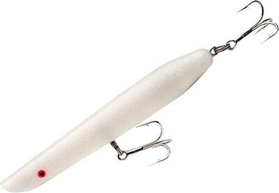 Cotton Cordell Pencil Popper Topwater Bait, 7&quot;, 2 oz, Pearl/Eye, Floating