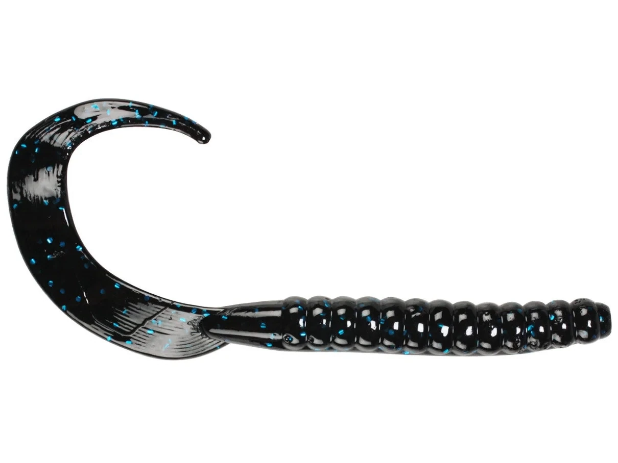 Culprit MAX-213 Fat Max Worm, 7" Black Blue Flake, 10 Pk
