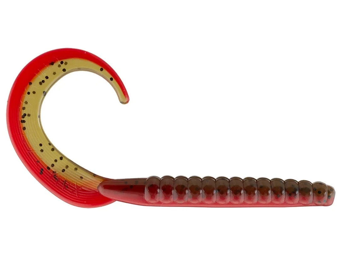 Culprit MAX-179 Fat Max Worm, 7" Green Pumpkin TX Red, 10 Pk